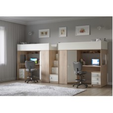 Двухъярусная кровать Легенда BB604-604 с тумбами